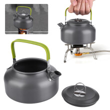 800ML Aluminum Camping Water Kettle, Lightweight, Durable & Portable