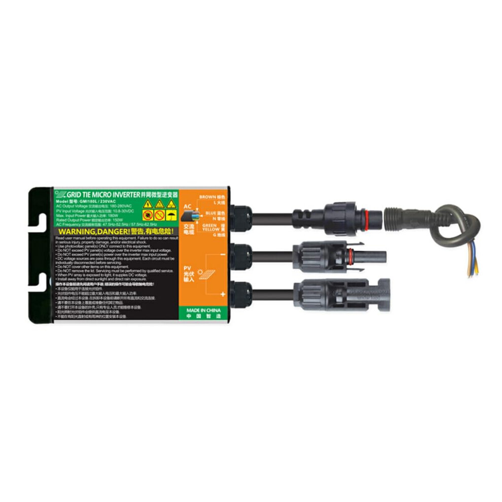 Solar On Grid Inverter For Reliable Performance Reduce Carbon Footprint Grid Tie Micro Inverter Pv Inverter Mppt Solar, Gmi180l,80V-160Vac, 10.8-30V 9339159209578