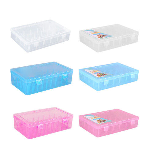 Thread Bobbin Storage Box Thread Spool Storage-Clear L 1