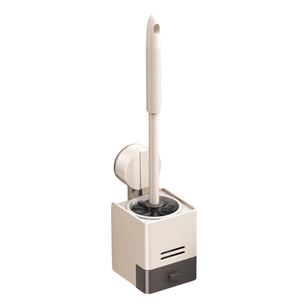 Toilet Brushes With Holder Set Toilet Cleaning-Milky White 2 7732000202186