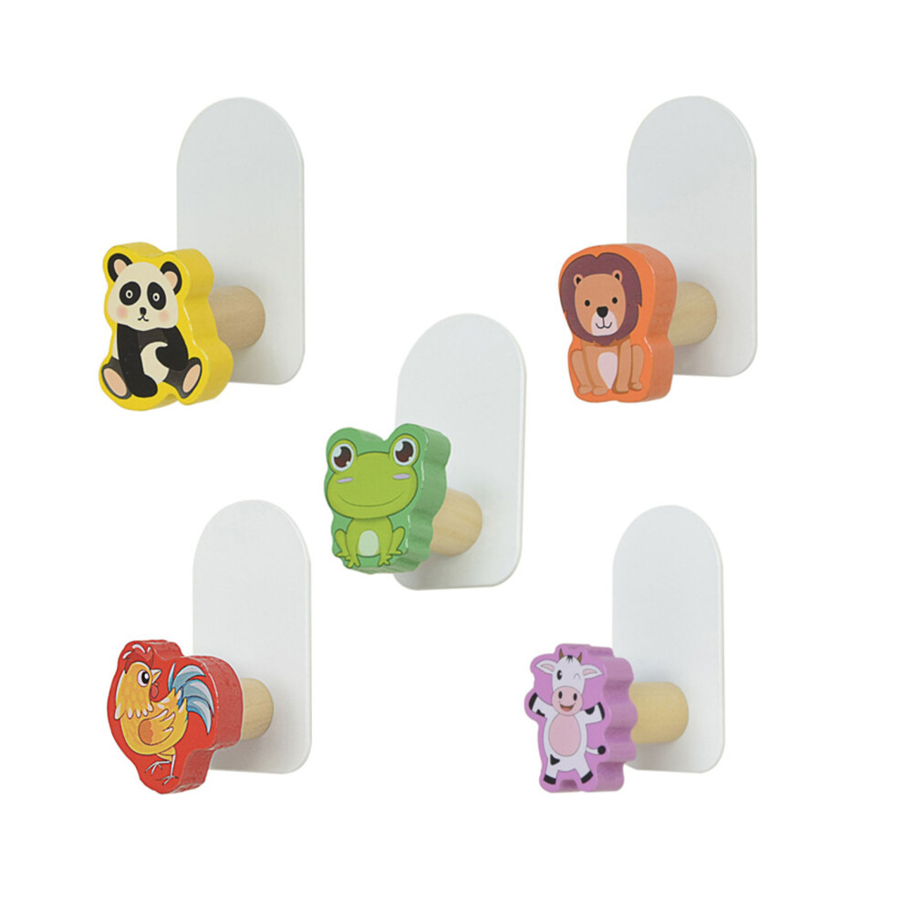 (style 15pcs) 5pcs/set Wall Hooks For Coats Vibrant Colors Easy To Install Any Room-image-OPC-PMYCDG5-NEW