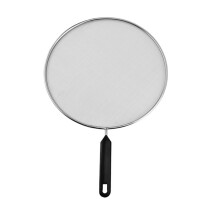 Adjustable Oil Splash with Handle Stainless Steel Lid Splash Oil Proofing Lid Suitable for Frying Pans