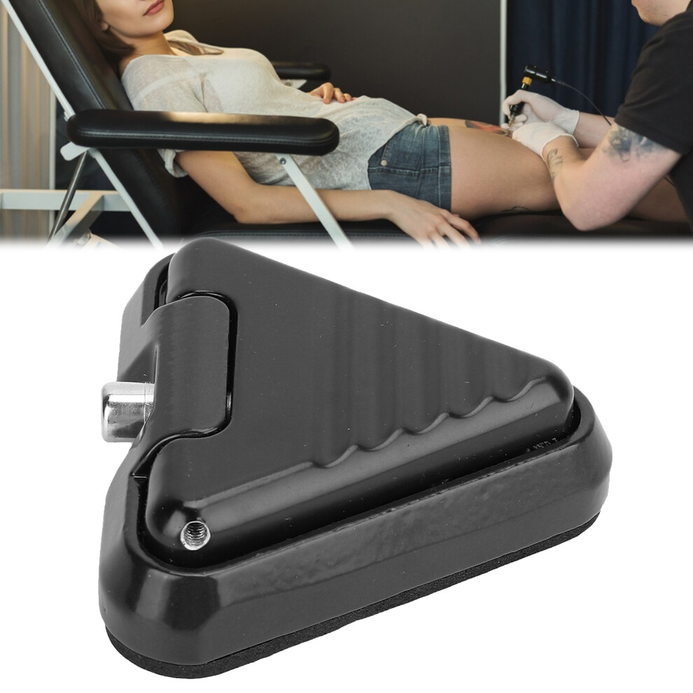 Black Alloy Portable Tattoo Foot Pedal Switch Rca Interface 7.8X7cm
