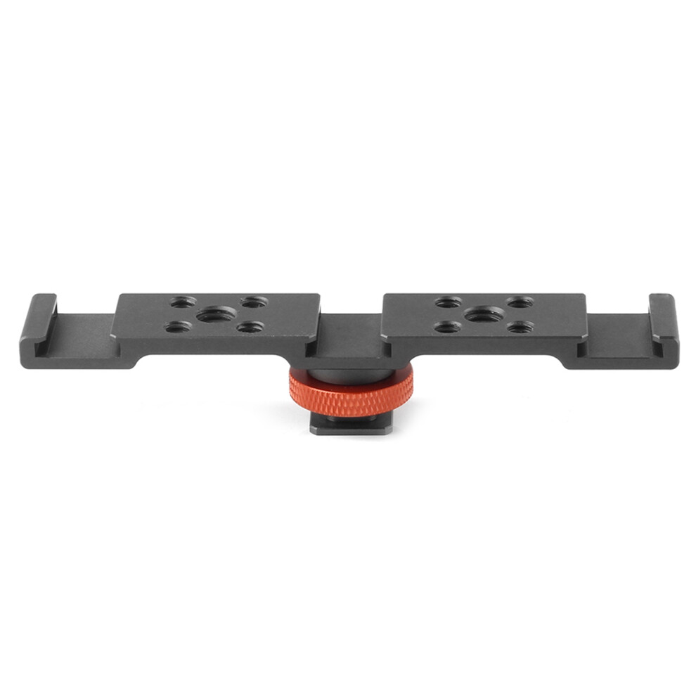 Aluminum Triple Cold Shoe Mount Bracket Â 14.5Cm Black/Grey 7891360769866
