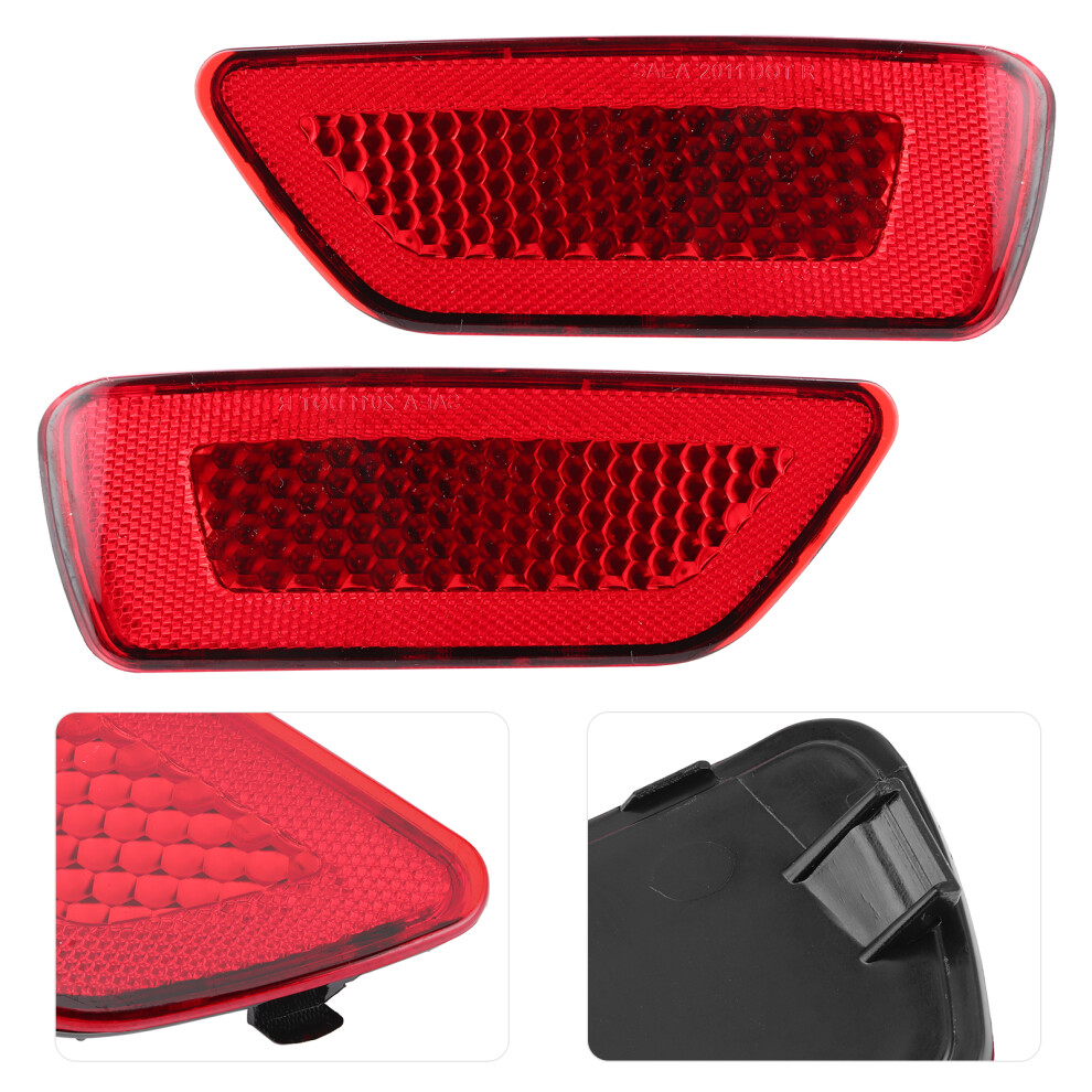 Rear Bumper Reflector Set 2Pcs 57010720Ac Left/Right For Dodge Journey Lens Red 4991360770213