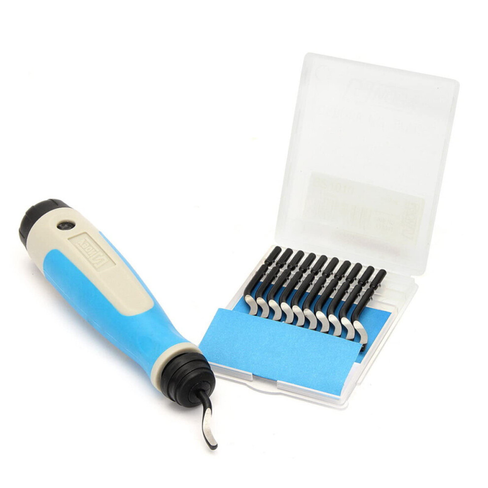 Hand Deburring Tool, Burr Handle 11Pcs Bs1010 S10 Blade Set Hand Deburring Tool Ng1000 11Pcs 9339159210529