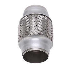Edelstahl-Kfz-Auspuffflexrohr 1,75 x 4,1 Zoll Universell Silber