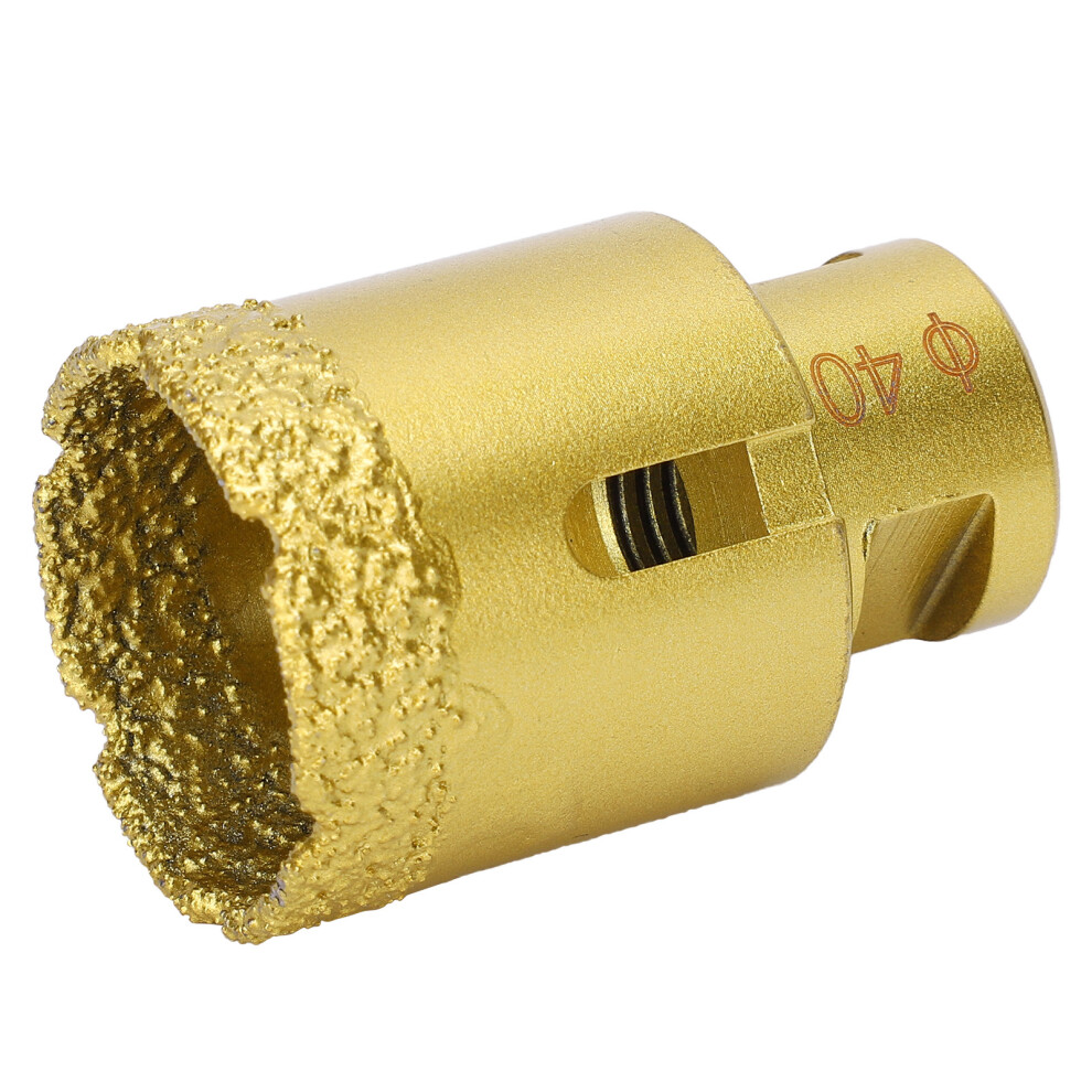 Diamond Hole Saw Brazing Drill Bit 40Mm For Marble & Concrete, Golden 8771360773980