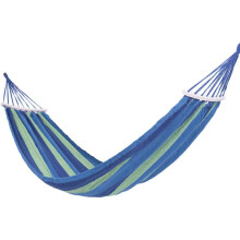Canvas Hammock 280x180cm 300kg Capacity Wooden Bars Carry Bag Ideal for Yard Camping Beach Patio Blue
