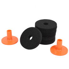 7Pcs Drum Felt Pad Kit Black Orange Red Wear-Resistant Cymbal Accessories