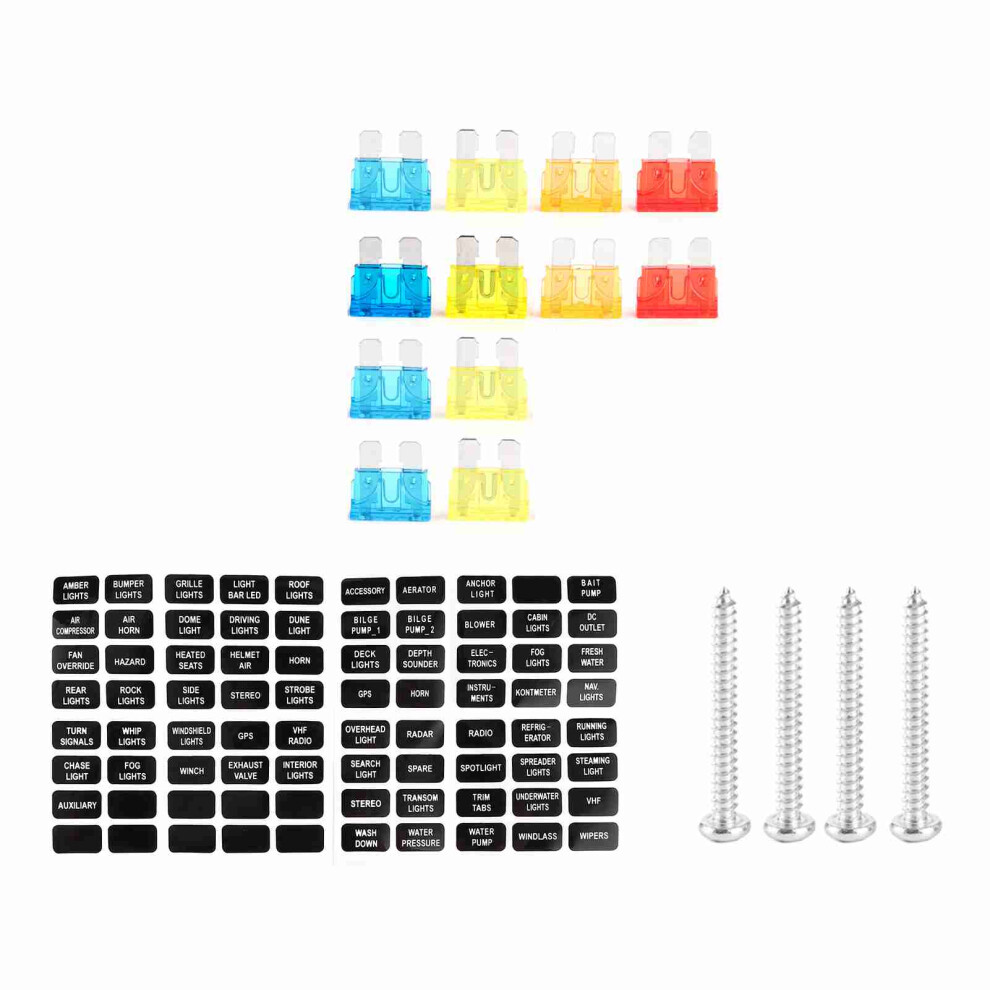 Automotive 6-Way Blade Fuse Holder With Led Indicator For Car Marine Boat Light 6941360779226
