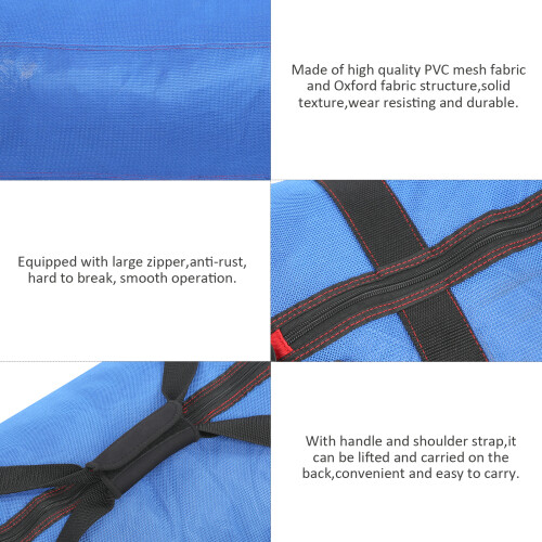 Diving Storage Mesh Shoulder Bag - 75x40cm, 100L, Blue 2