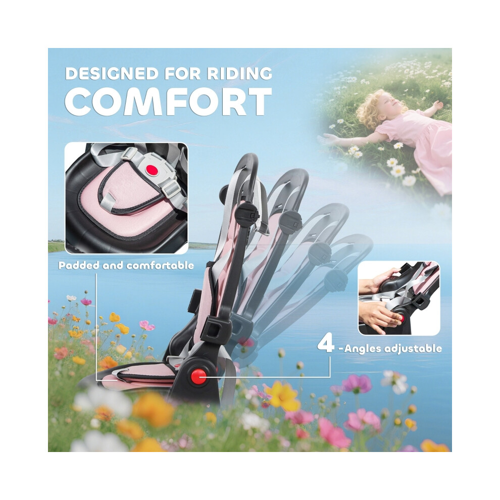 Kids Trike 6 in 1 Pink with Foldable Frame Adjustable Handle & Canopy Ideal for Ages 1-5 Lightweight & Durable Material-image-OPC-PMYD9SX-NEW