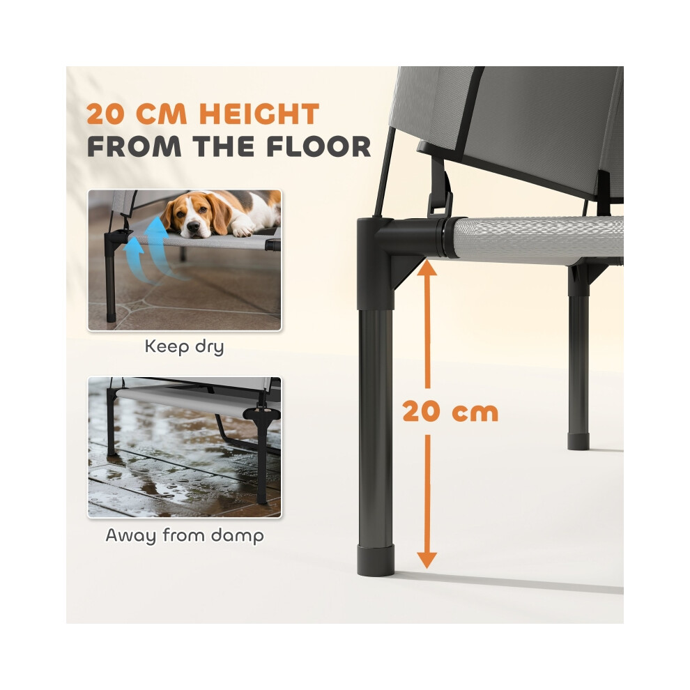 Cooling Elevated Dog Bed with Removable Canopy Portable Raised Pet Cot for Medium Large Dogs 92 x 75 x 89 cm-image-OPC-PMYD9XB-NEW