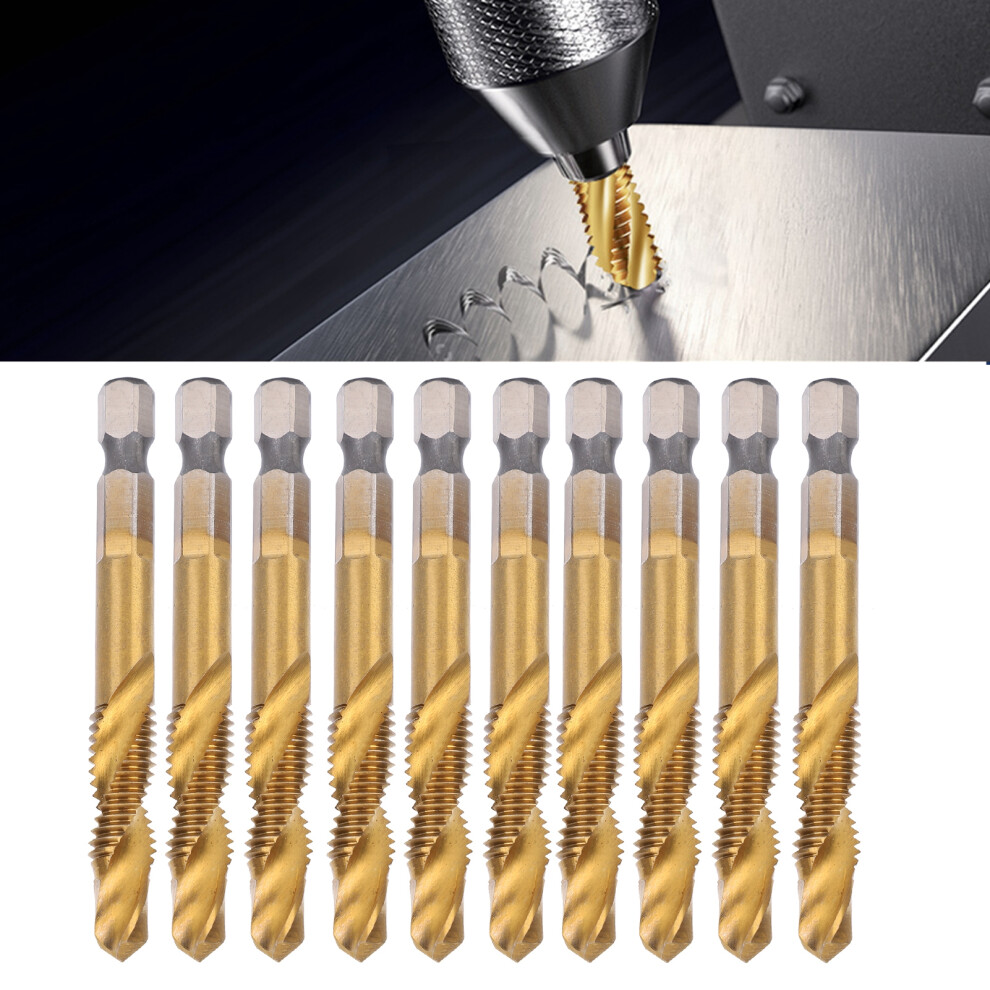 10Pcs M8 Hss Screw Tap Kit Â 6.8Mm Drill Bit, Internal Threading 8481360784151