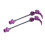 2pcs ZTTO Quick Release Bicycle Skewers Front Rear Set - Purple 1