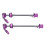 2pcs ZTTO Quick Release Bicycle Skewers Front Rear Set - Purple 9