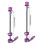2pcs ZTTO Quick Release Bicycle Skewers Front Rear Set - Purple 6