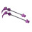 2pcs ZTTO Quick Release Bicycle Skewers Front Rear Set - Purple 14