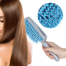 Blue Anti Dandruff Hair Drying Paddle Comb Absorbent Anti Radiation Hairbrush