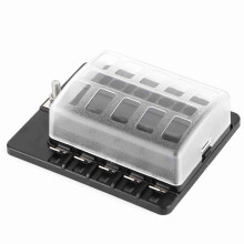 Blade Fuse Block Holder with LED Indicator for 10-33V DC Systems