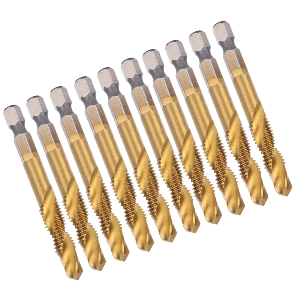 10Pcs M8 Hss Screw Tap Kit, 6.8Mm Drill Bits, High Speed Steel 9331360791248