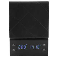 Digitale Küchenwaage mit Timer, 0,1g-3kg, LCD-Display, Schwarz