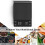 Digitale Küchenwaage mit Timer, 0,1g-3kg, LCD-Display, Schwarz 8