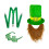 Handmade Irish Costume Accessories Green Top Hat and-Type E 1