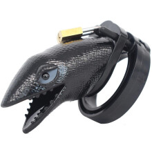 Chastity Belt for Men Comfortable Plastic Cock Cage Male Breathable Penis Cage 5 Size Rings Sex Toy(Schwarz)