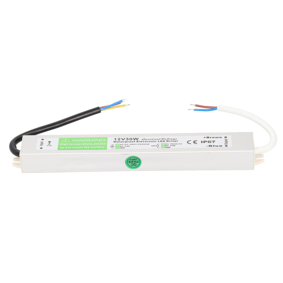 Slim Led Power Supply Driver 30W Ac90v Waterproof Transformer Adapter 4671360801109