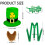 Patrick's Day Green Top Hat and Beard Belt Glasses-Type C 4