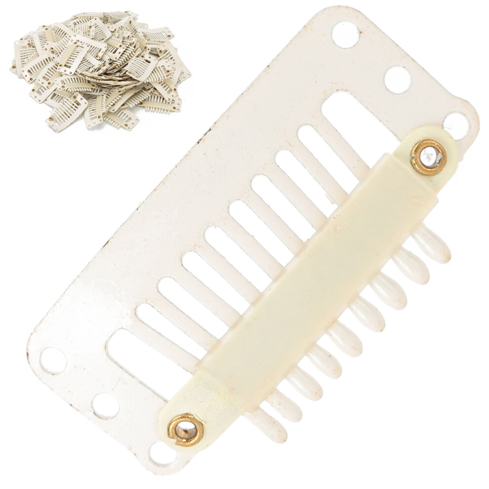 Unisex 100Pcs 1.3In Manganese Steel Hair Clips For Wigs & Extensions