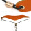 Adjustable Orange Cotton Leather Saxophone Strap with Rotatable Hook 4