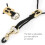 Adjustable Orange Cotton Leather Saxophone Strap with Rotatable Hook 3