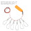 5m Stainless Steel Fish Stringer Lock with Foam Float, 13cm Tied Length 5