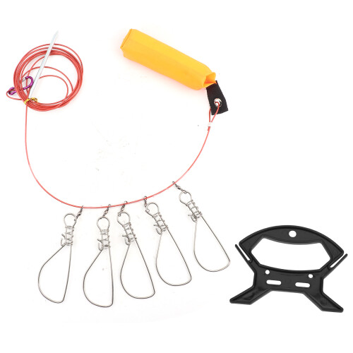 5m Stainless Steel Fish Stringer Lock with Foam Float, 13cm Tied Length 1