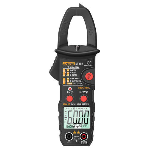 Digital Multimeter Clamp Meter AC/DC Voltage Resistance Capacitance Temp 18.486.53.32cm 2