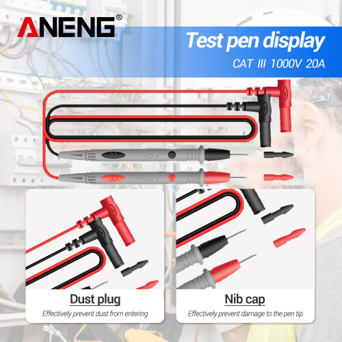 Digital Multimeter Clamp Meter AC/DC Voltage Resistance Capacitance Temp 18.486.53.32cm 1