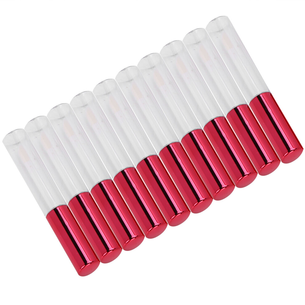 10pcs 5ml Red Lid Lip Gloss Bottle Refillable Leak-Proof Cosmetics Containers