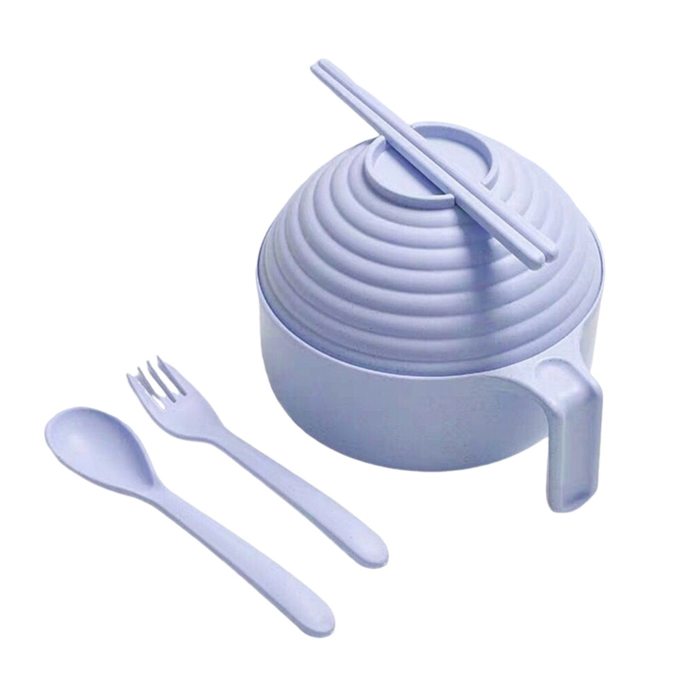 (Blue) Sturdy Microwave Ramen Bowl Set For Everyday Spoon Bowl Of Instant-image-OPC-PMYF2DW-NEW