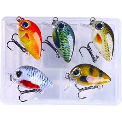 5Pcs Crankbait Hard Baits Artificial Wobblers Baits Soft Baits Small Artificial Baits Topwater Crank Wobblers 1