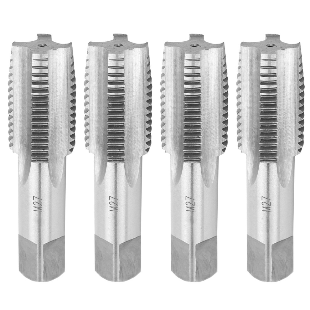 4Pcs M27 Hand Tap Alloy Tool Steel Metric Straight Flute Thread Tapping 8231360806632