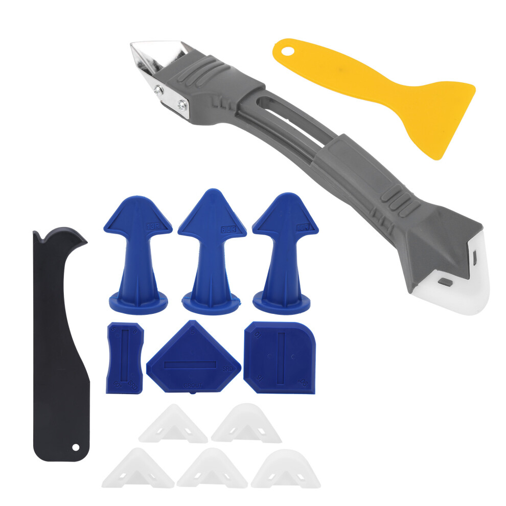 Caulking Finisher Tools Kit - Plastic + Silicone, 6.5R/10R/13R Nozzles 8411360806737