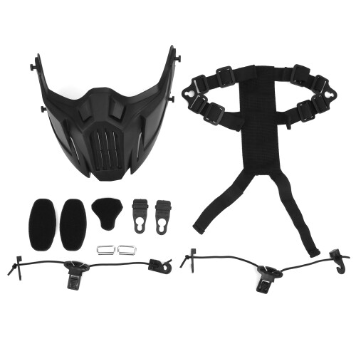 Tactic Half Face Guard Breathable Plastic Black for Outdoor Shooting 1