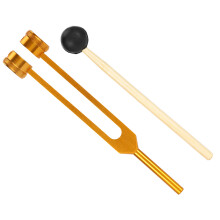 Health Care Sound Healing Tuning Fork Hammer Kit Diagnostic Tool Gold Color