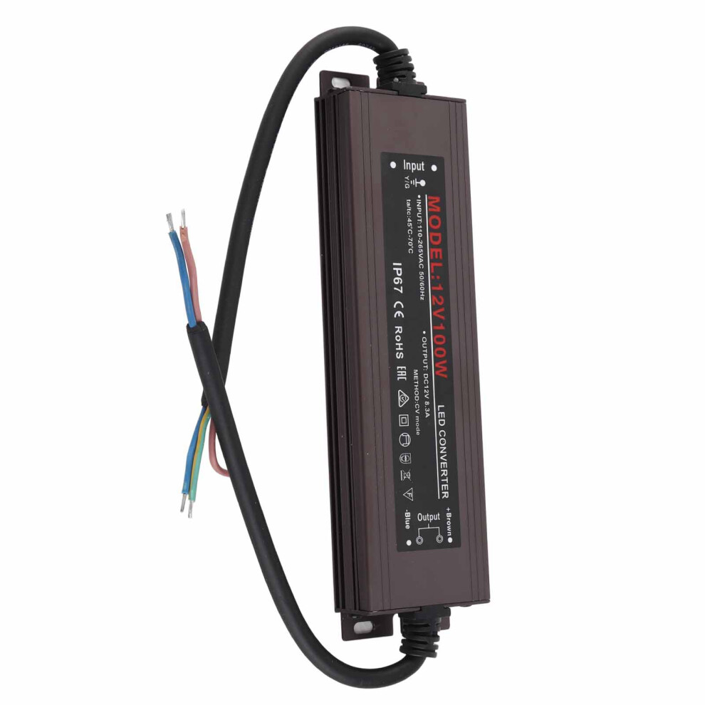 100W Water Resistant Power Supply Transformer Adapter Led Driver 9351360813009