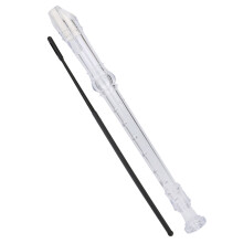 8 Hole G Key Clarinet for Kids with Cleaning Rod - Transparent Design