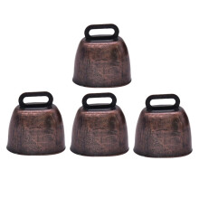 4pcs Small Iron Shepherd's Bell Rustic Farm Bell Decoration for Craft Projects and Farm Ornaments for Sheep and Cattle