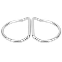 2Pcs Stainless Steel Diving Bent D Rings 51x63mm for 5.08cm Webbing